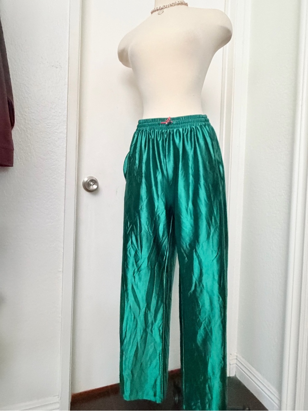 MICAS Satin Drawstring Wide Leg Pants - Picture 4 of 9